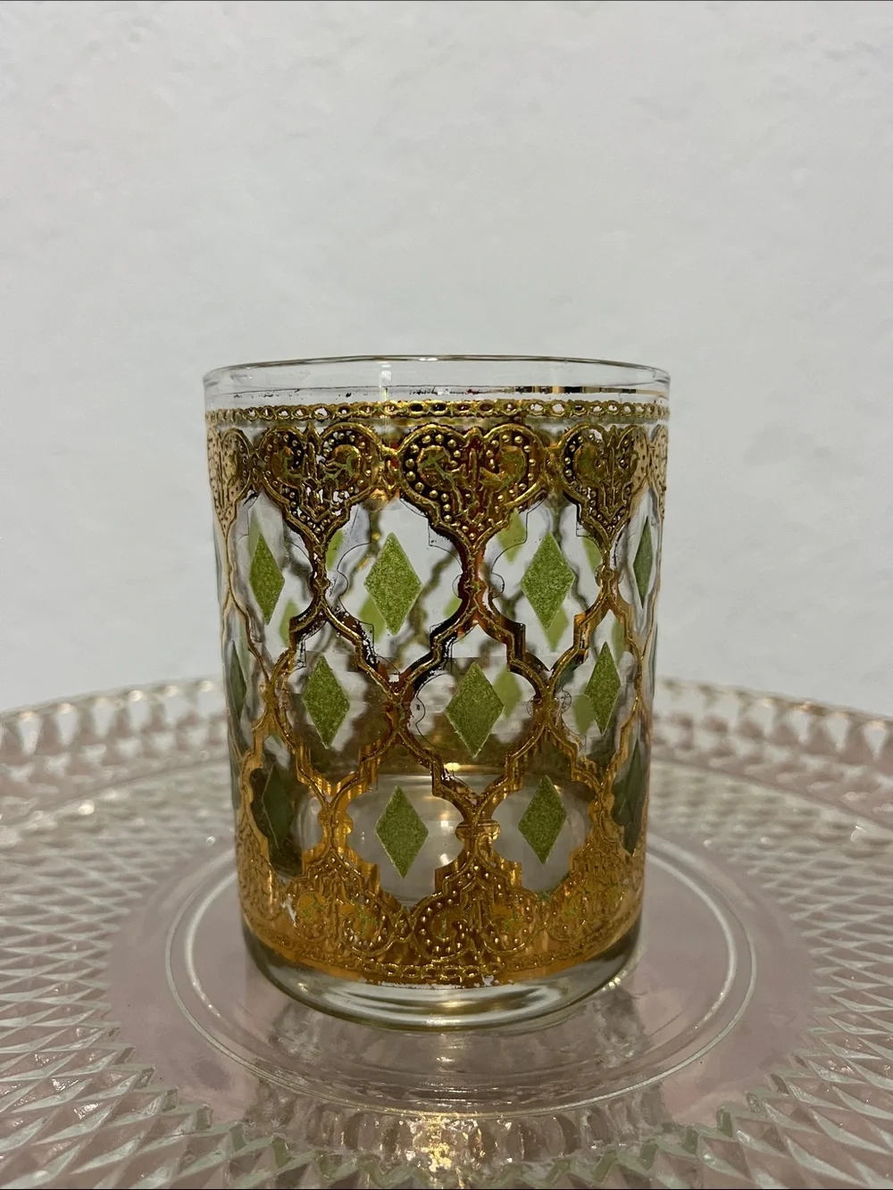 Vintage Culver Valencia lowball whiskey or rocks glass.